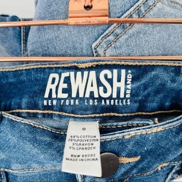 Treasury brand shorts blue denim high rise bleached size 0 BoxS - Picture 2 of 4